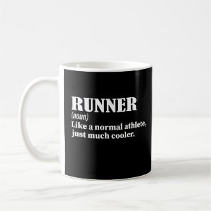 Läufer wie ein normaler Athlet gerade viel Cooler Kaffeetasse