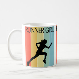 Läuferin Mädchen Marathon Laufendes Mädchen Kaffeetasse