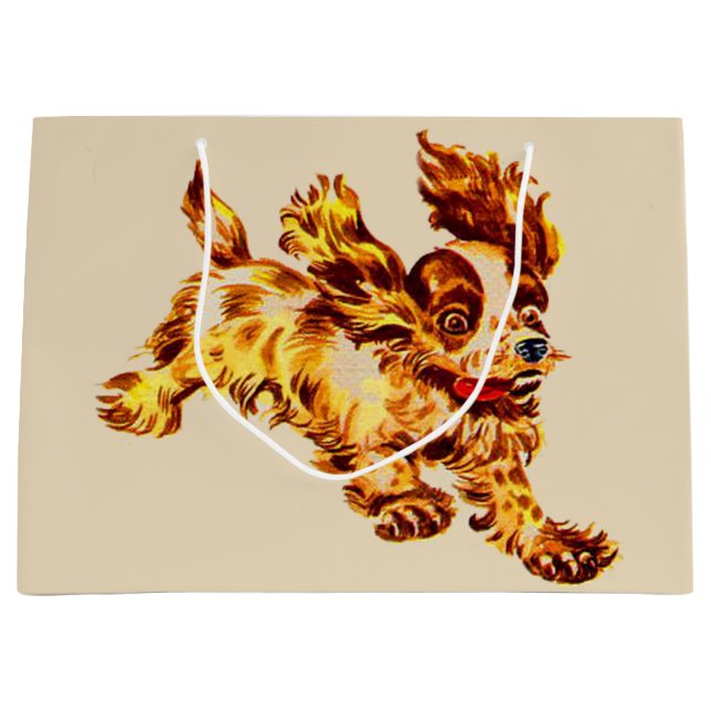 Laufhundedruck Große Geschenktüte (Vorderseite)