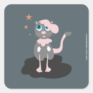 Laufkatze Quadratischer Aufkleber
