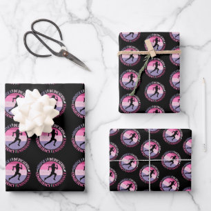 Laufmentalität - Zitat über Ausdauer für Mädchen Geschenkpapier Set