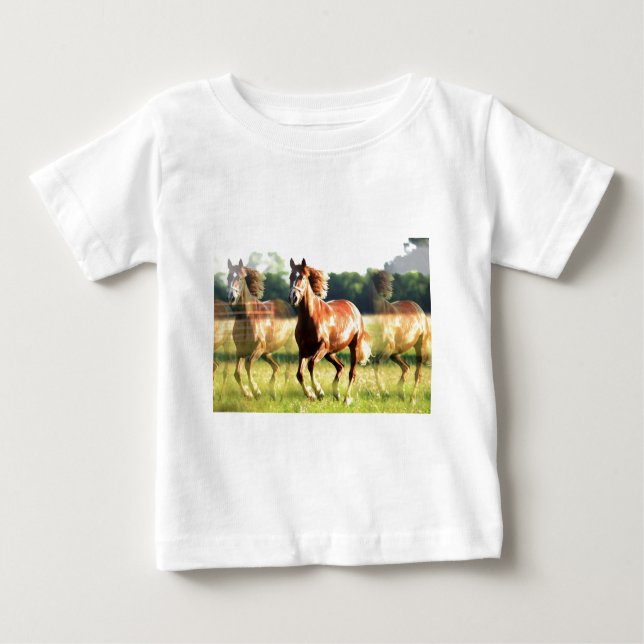 Laufpferd Baby T-shirt (Vorderseite)