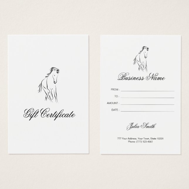 Laufpferd in schwarzer Farbe (Vorne & Hinten)