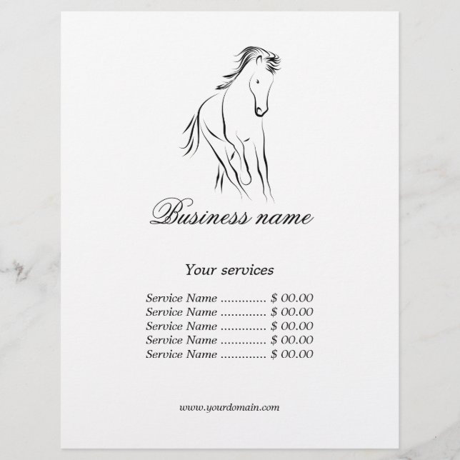 Laufpferd in schwarzer Farbe Flyer (Vorne)