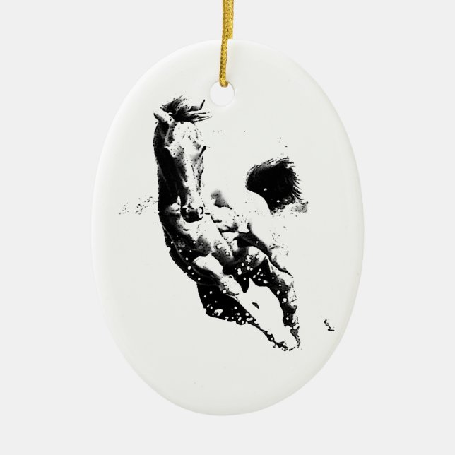 Laufpferd Keramikornament (Vorne)