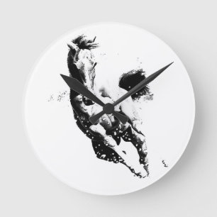 Laufpferd Runde Wanduhr
