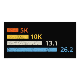 Laufstrecken I - 5K 10K 13,1 26,2 Marathonläufer Fotodruck