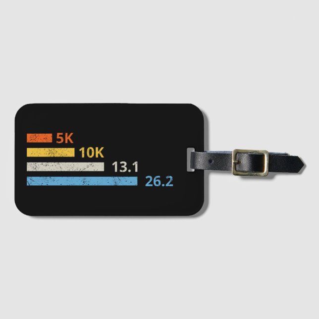Laufstrecken I - 5K 10K 13,1 26,2 Marathonläufer Gepäckanhänger (Vorderseite (Horizontal))