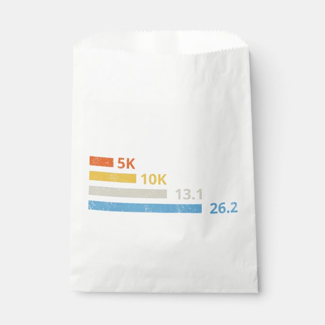 Laufstrecken I - 5K 10K 13,1 26,2 Marathonläufer Geschenktütchen (Vorderseite)