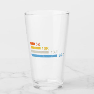 Laufstrecken I - 5K 10K 13,1 26,2 Marathonläufer Glas