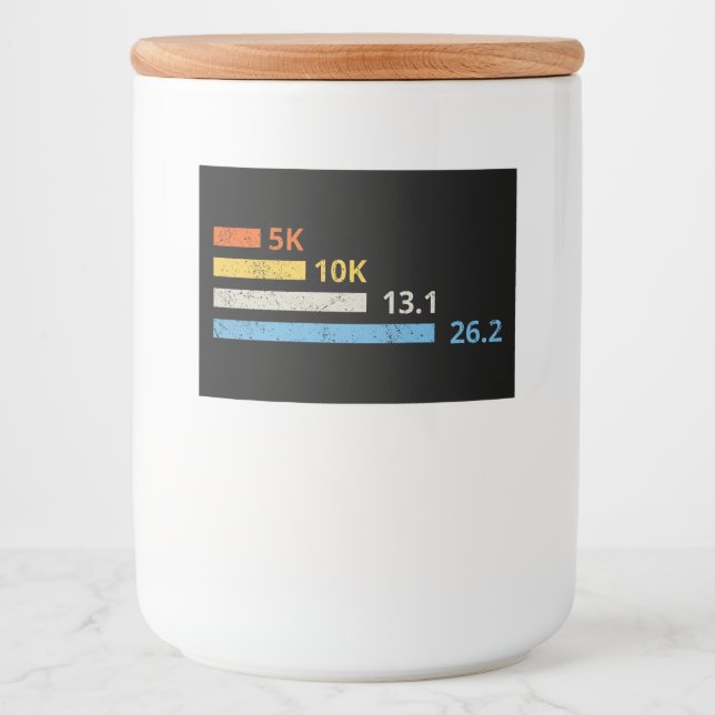 Laufstrecken I - 5K 10K 13,1 26,2 Marathonläufer Lebensmitteletikett (Vorderseite)