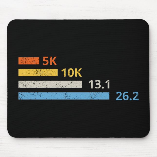 Laufstrecken I - 5K 10K 13,1 26,2 Marathonläufer Mousepad (Vorne)
