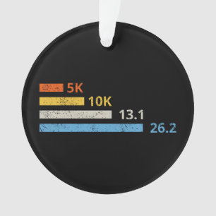 Laufstrecken I - 5K 10K 13,1 26,2 Marathonläufer Ornament