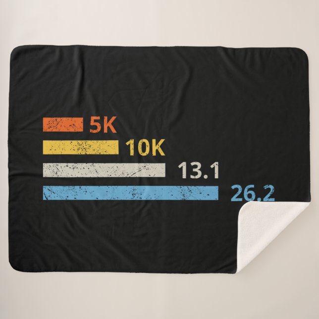 Laufstrecken I - 5K 10K 13,1 26,2 Marathonläufer Sherpadecke (Vorderseite (Horizontal))