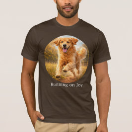 Läuft auf Freude Golden Retriever T-Shirt