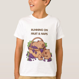 Läuft auf Früchten und Nickerchen – Süße Capybara- T-Shirt