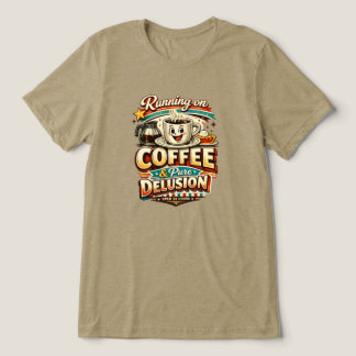 Läuft auf Kaffee und Illusion Tri-Blend Shirt