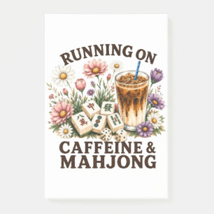 Läuft auf Koffein & Mahjong Post-it Klebezettel