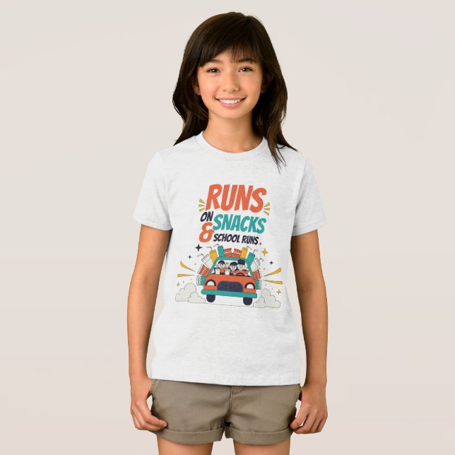 Läuft Snacks Schule Läuft Team Tri-Blend Shirt (Vorderseite Voll)