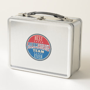 Laufteam Patriotisches Vintage-Abzeichen Design_1 Metall Brotdose