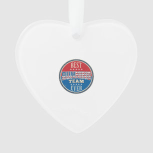 Laufteam Patriotisches Vintage-Abzeichen Design_1 Ornament