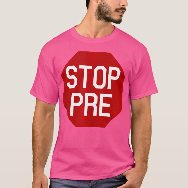Laufvorbereitung stoppen T-Shirt (Vorderseite)