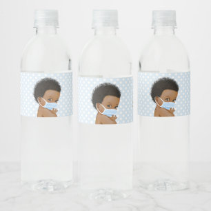 Laufwerk durch Babydusche Afrikanische amerikanisc Wasserflaschenetikett