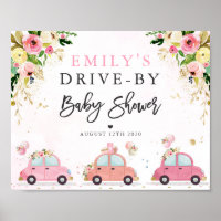 Laufwerk durch Babydusche Begrüßungsschild Rosa Bl