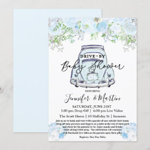 Laufwerk mit Baby Shower Virtual Baby Dusche Einladung