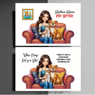 Laufzeitstudio "Hund Walker Business Card" Visitenkarte