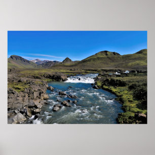 Laugavegur Stream Crossing Poster