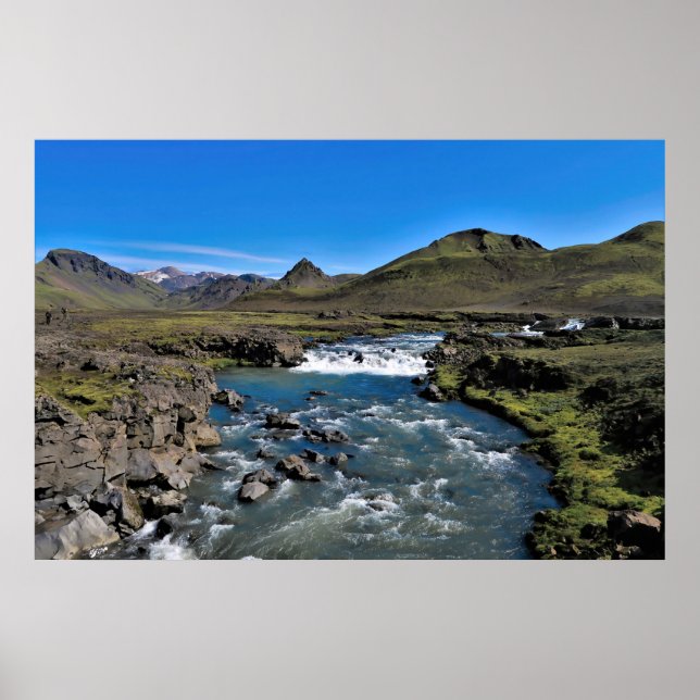 Laugavegur Stream Crossing Poster (Vorne)