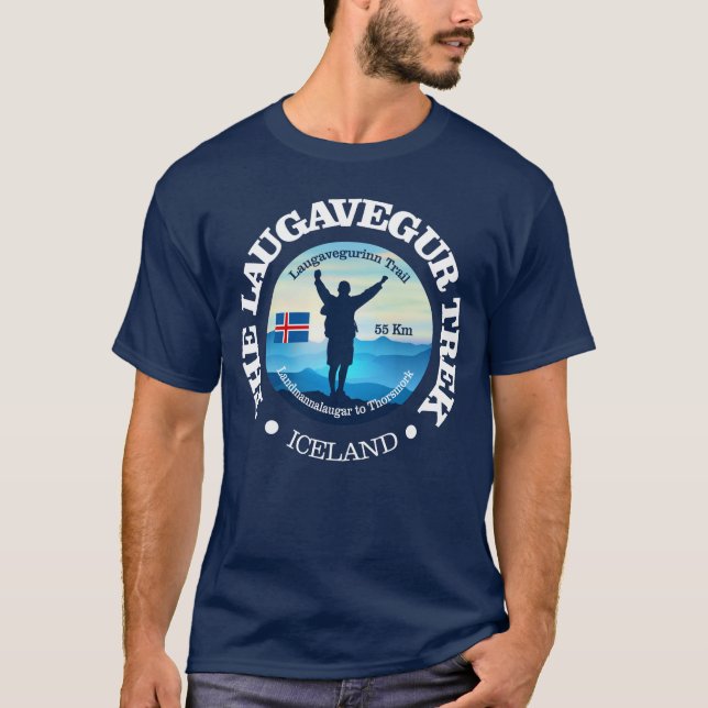 Laugavegur Trek (Wandern) T-Shirt (Vorderseite)