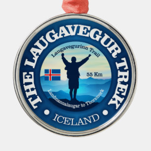 Laugavegur-Wanderung (Wanderung) Ornament Aus Metall
