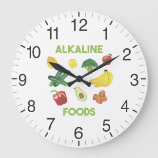 Laugenfutter - gesunde Ernährung Große Wanduhr