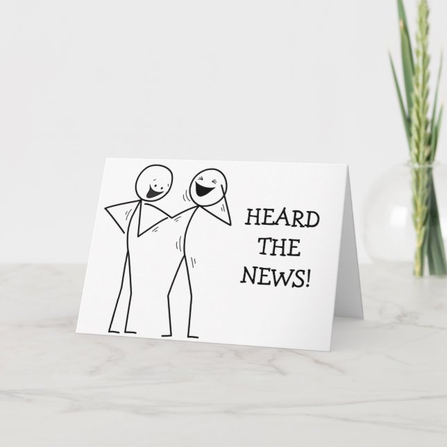 "LAUGH BEI DER ANHÖRUNG DER NACHRICHTEN, DIE SIE S KARTE (Vorderseite)