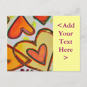 Laugh Hearts Crossing Postcard Postkarte