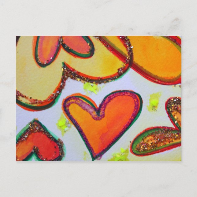 Laugh Hearts Garden Postcard Postkarte (Vorderseite)