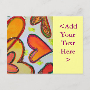 Laugh Hearts Garden Postcard Postkarte