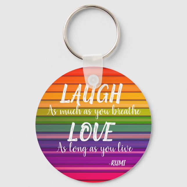 Laugh & Liebe Rumi Rainbow Schlüsselanhänger (Vorderseite)