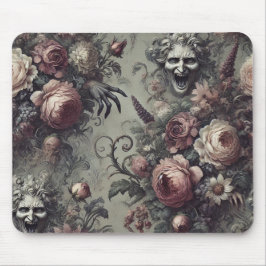 Laugh Lines - Gothic Floral Mousepad