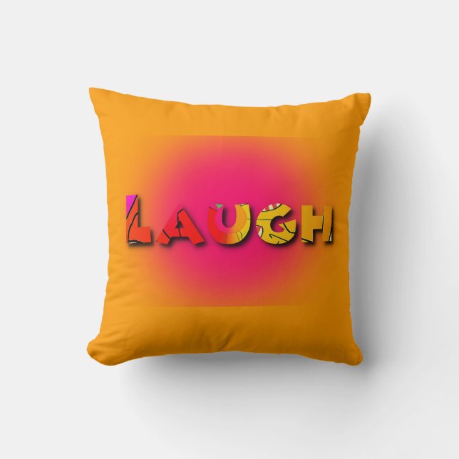 Laugh Logo Square Kissen (Vorderseite)