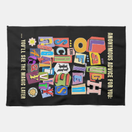 Laugh Oft - Positives Typografie Zitat Design Geschirrtuch