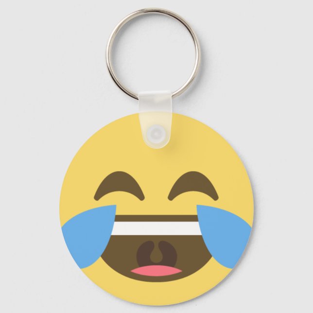 Laugh Out Emoji Schlüsselanhänger (Vorderseite)