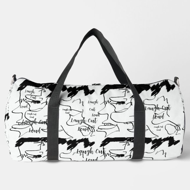 Laugh Out Loud Basketball Football Soccer Duffle Bag (Vorderseite)