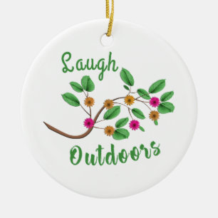 Laugh Outdoor Keramik Ornament