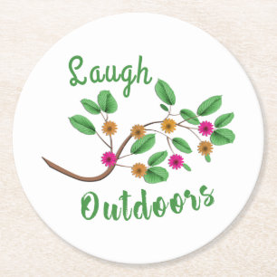 Laugh Outdoor Runder Pappuntersetzer