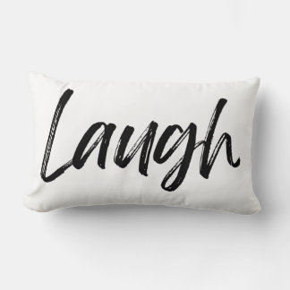 Laugh Print Throw Kissen
