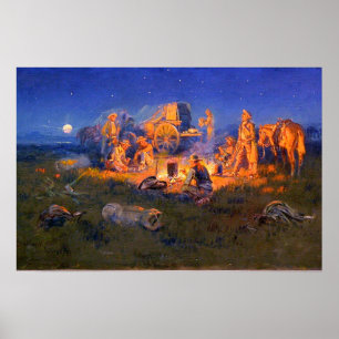 Laugh tötet einsame Cowboys C M Russell 1925 Poster