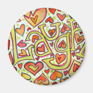 Laugh Word Art Magnet